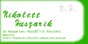 nikolett huszarik business card